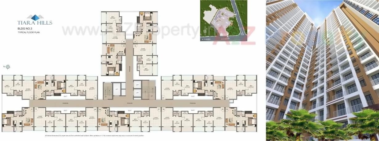 Layout of real estate project Tiara Hills  3, located at Mirabhayandar-m-corp, Thane, Maharashtra