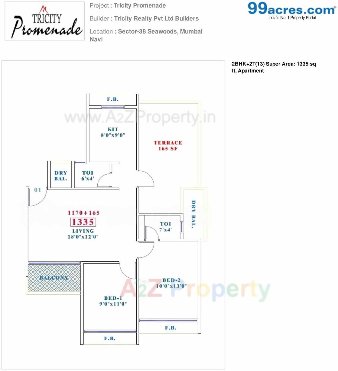  of real estate project Tricity Promenade located at Navi-mumbai-m-corp, Thane, Maharashtra