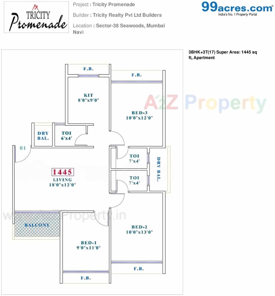  of real estate project Tricity Promenade located at Navi-mumbai-m-corp, Thane, Maharashtra