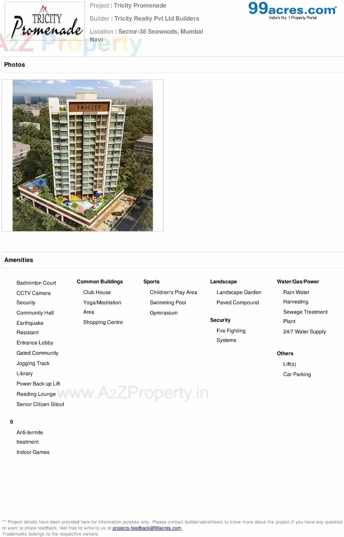  of real estate project Tricity Promenade located at Navi-mumbai-m-corp, Thane, Maharashtra
