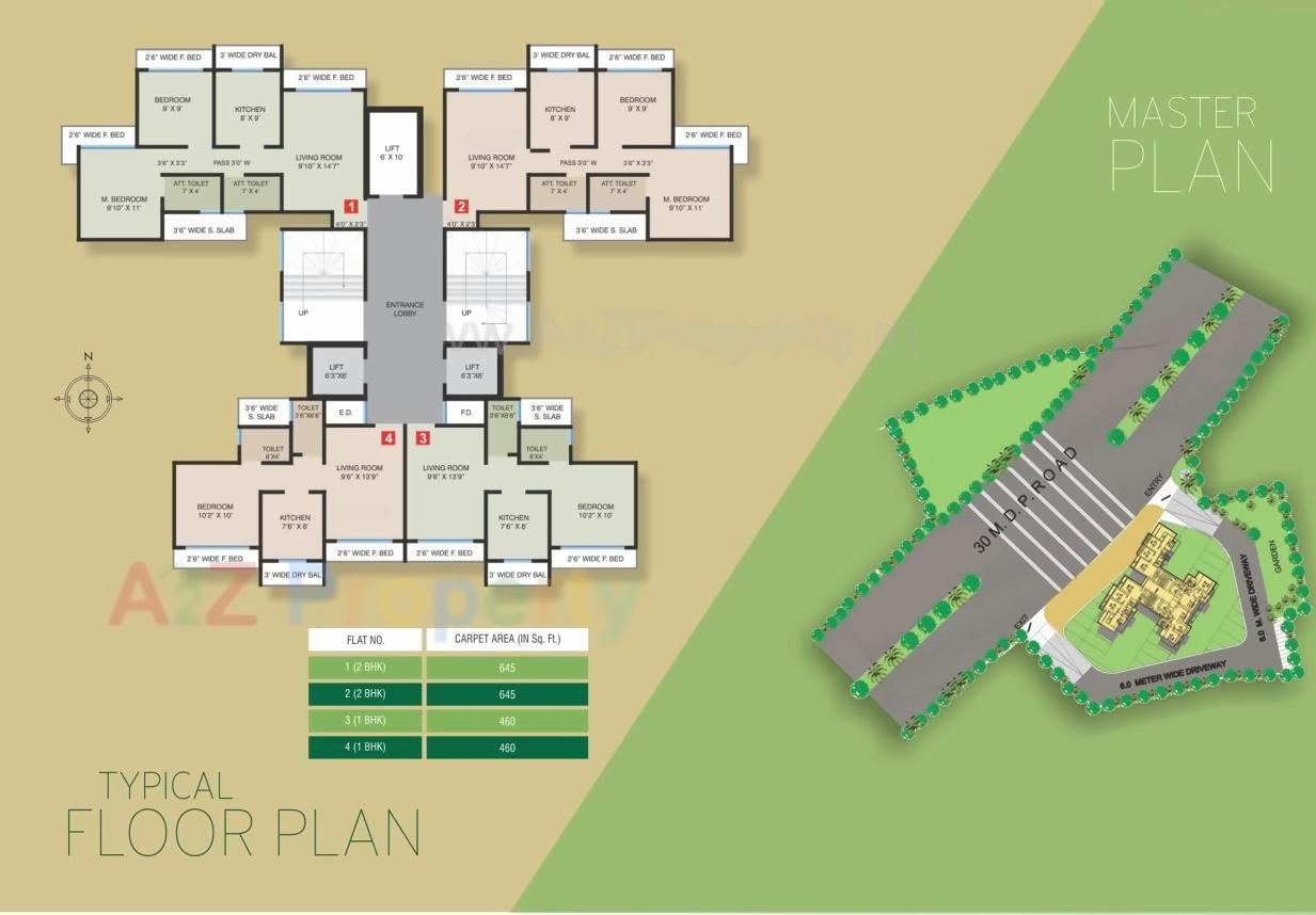 Layout of real estate project Trinity Heights located at Thane-m-corp, Thane, Maharashtra