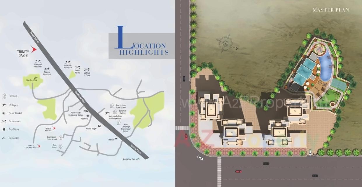 Layout of real estate project Trinity Oasis located at Thane-m-corp, Thane, Maharashtra
