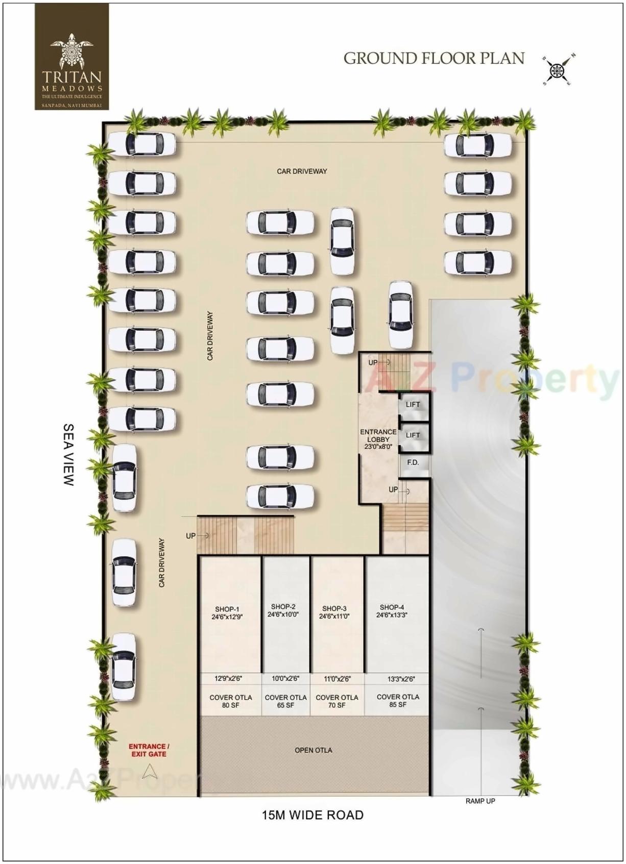 Layout of real estate project Tritan Meadows located at Navi-mumbai-m-corp, Thane, Maharashtra