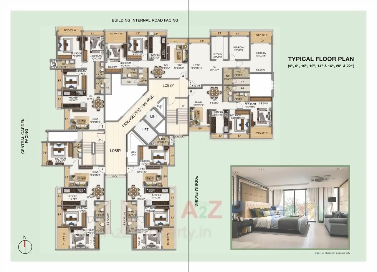 Layout of real estate project Triveni Majesta located at Adharwadi, Thane, Maharashtra