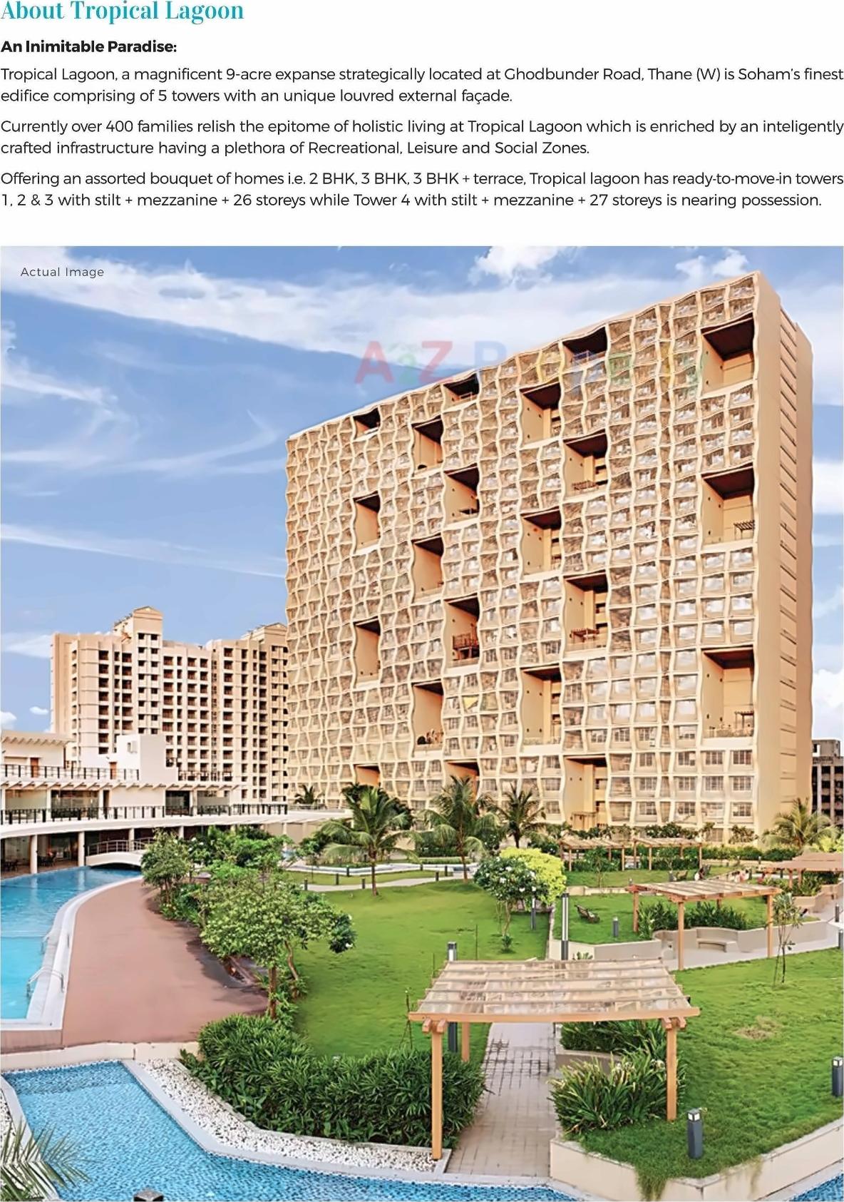 3D Elevation of real estate project Tropical Lagoon    Jacaranda located at Thane-m-corp, Thane, Maharashtra