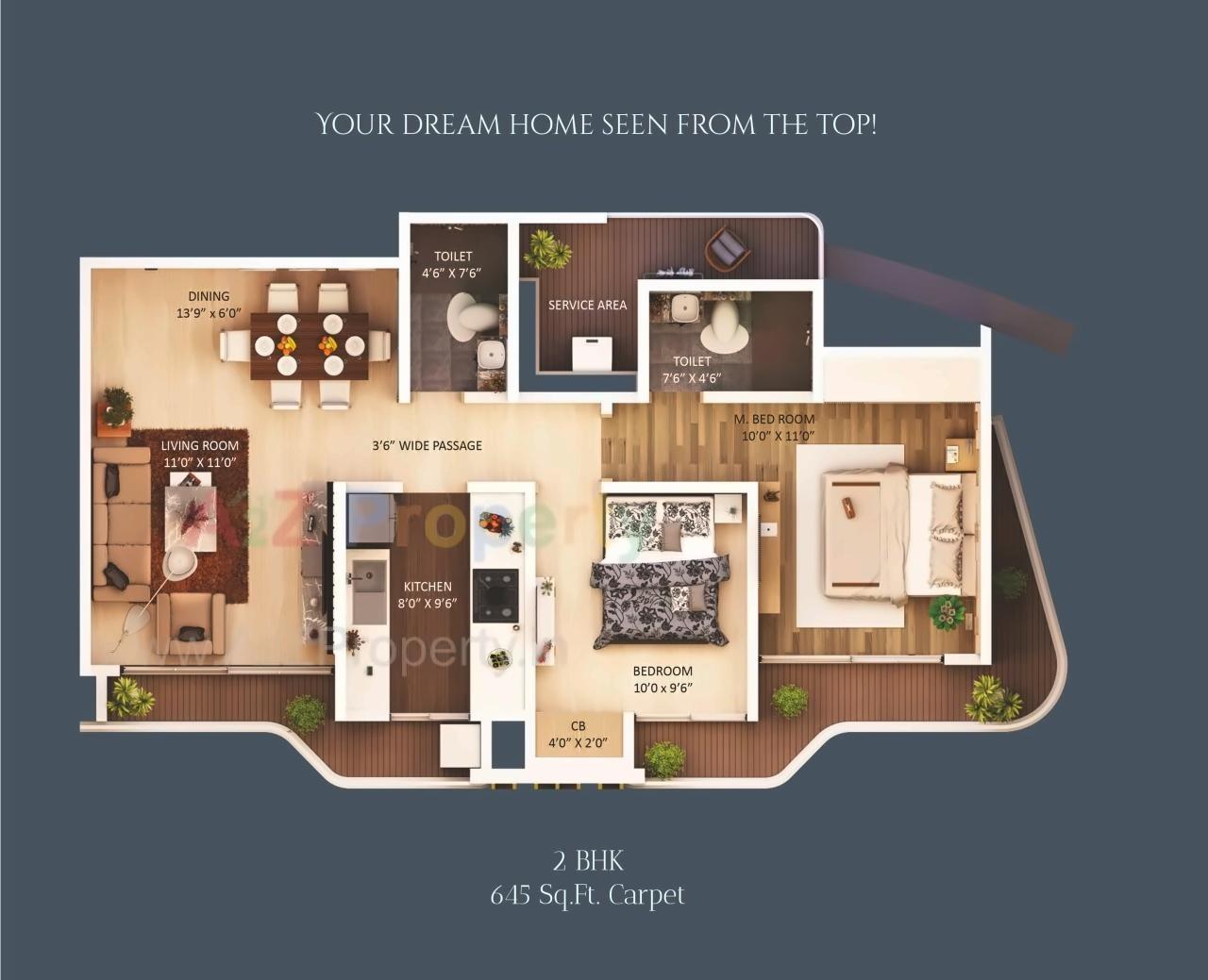 Layout of real estate project Tropical Panache located at Thane-m-corp, Thane, Maharashtra
