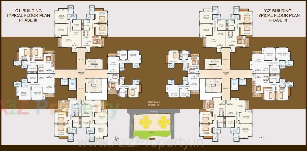 Layout of real estate project Unnathi Woods Ii located at Thane-m-corp, Thane, Maharashtra