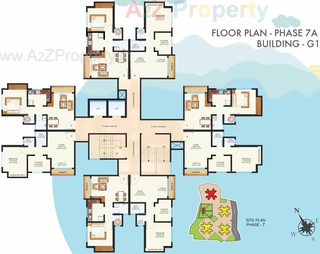 Layout of real estate project Unnathi Woods Ii located at Thane-m-corp, Thane, Maharashtra