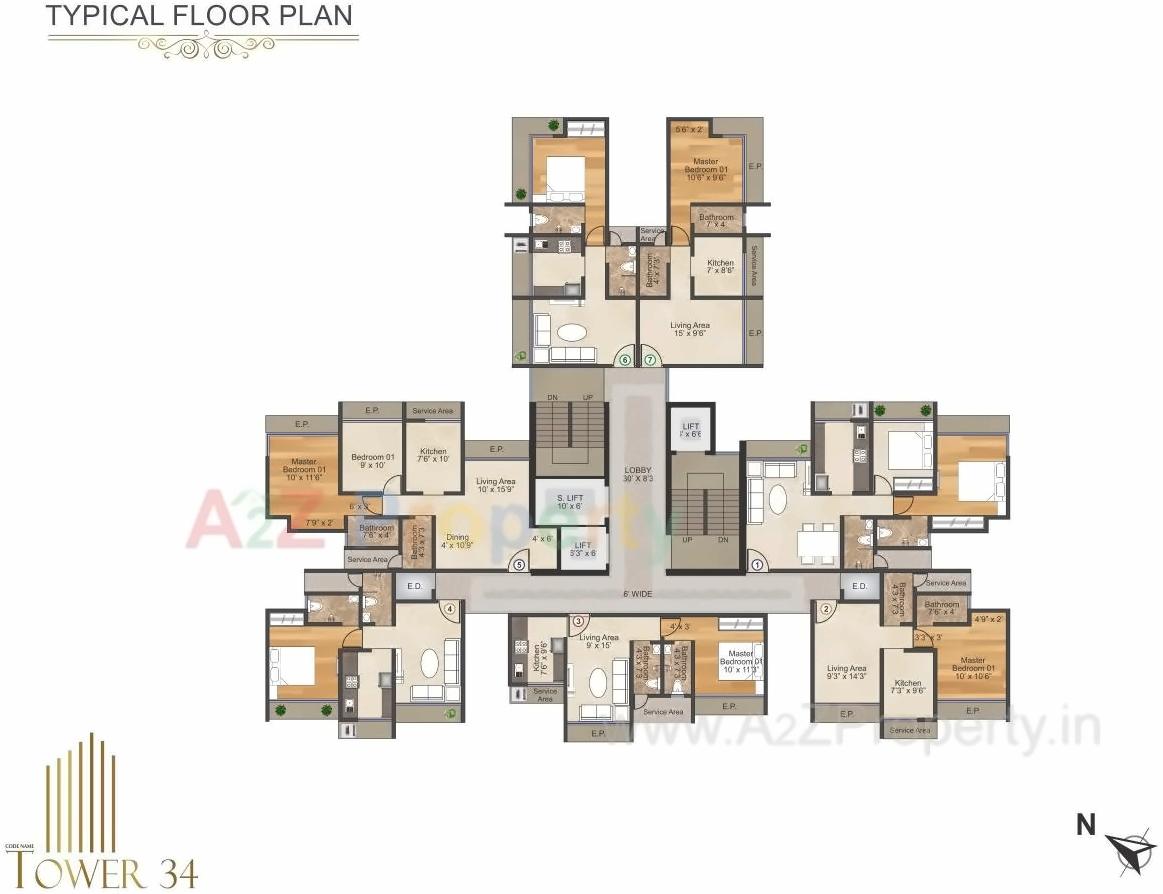 Layout of real estate project Vedant Ambar located at Thane-m-corp, Thane, Maharashtra