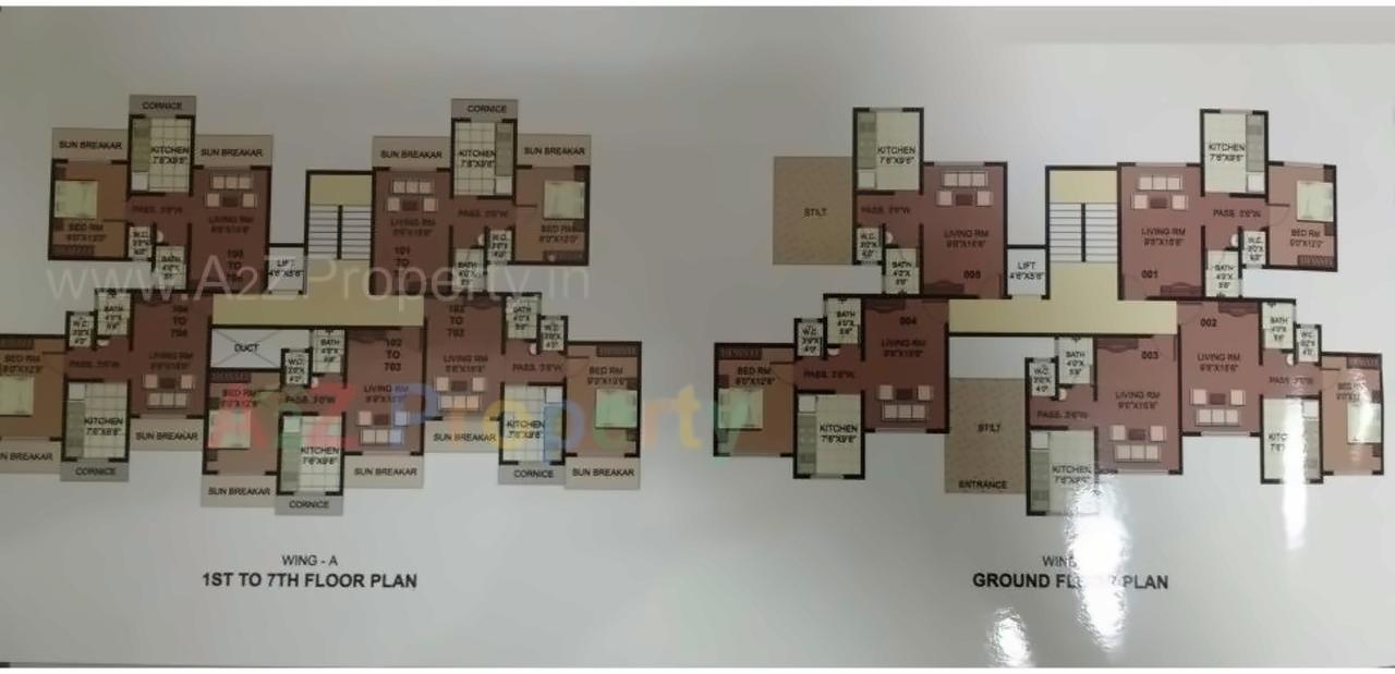 Layout of real estate project Vinayak Kondilkar Arcade located at Badlapur-m-cl, Thane, Maharashtra