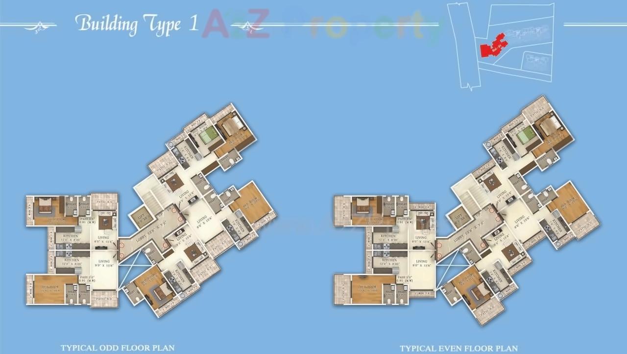 Layout of real estate project Virat Vastu located at Kalyandombivali-m-corp, Thane, Maharashtra
