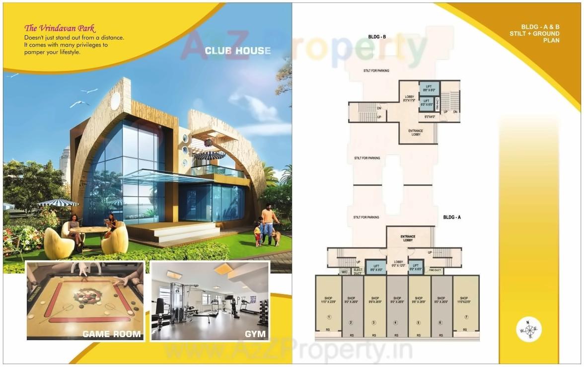 Layout of real estate project Vrindavan Park located at Kalyandombivali-m-corp, Thane, Maharashtra